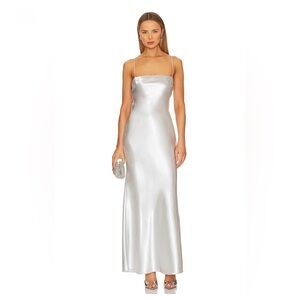 Finelli Maxi Dress from Revolve. Size small, Silver, has NOT been hemmed.